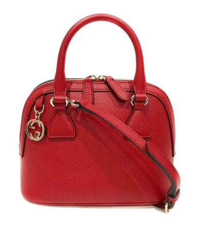 Pre-owned Gucci  Dome Crossbody Gg Charm Medium Red