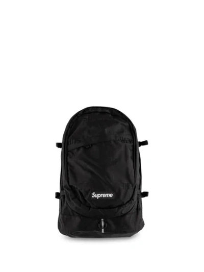 Supreme Logo-patch Backpack In Black