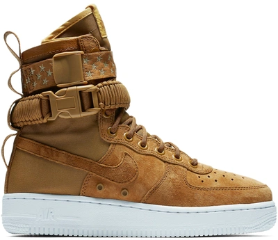 Pre-owned Nike Sf Air Force 1 High Muted Bronze (women's) In Muted Bronze/muted Bronze-white