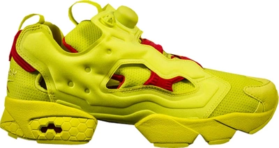 Pre-owned Reebok  Instapump Fury Packer Shoes Og Division Hyper Green In Hyper Green/red
