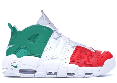 Pre-owned Nike  Air More Uptempo 96 Italy In University Red/white-lucid Green