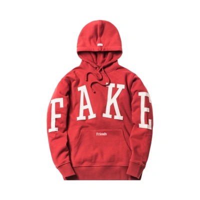 Pre-owned Kith  Us Fake Friends Hoodie Red