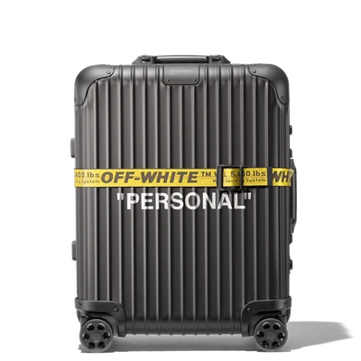 Pre-owned Off-white  Rimowa Personal Belongings 49l Case Black
