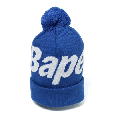 Pre-owned Bape  Knit Cap Blue