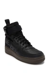 Nike Sf Air Force 1 Mid Sneaker In 002 Black/black-dark Hazel