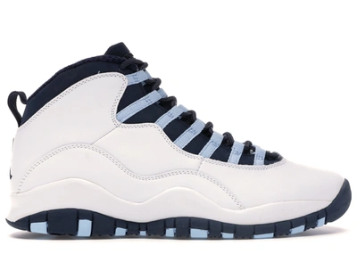 Pre-owned Jordan  10 Retro Ice Blue In White/obsidian/ice Blue
