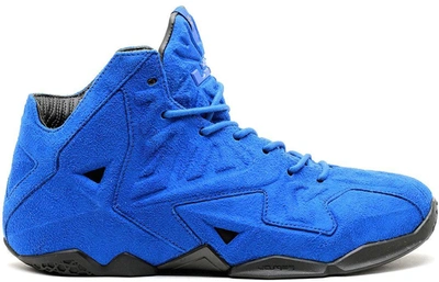 Pre-owned Nike  Lebron 11 Ext Blue Suede In Game Royal/game Royal-black