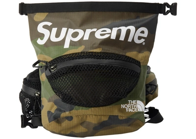 Pre-owned Supreme  The North Face Waterproof Waist Bag Woodland Camo