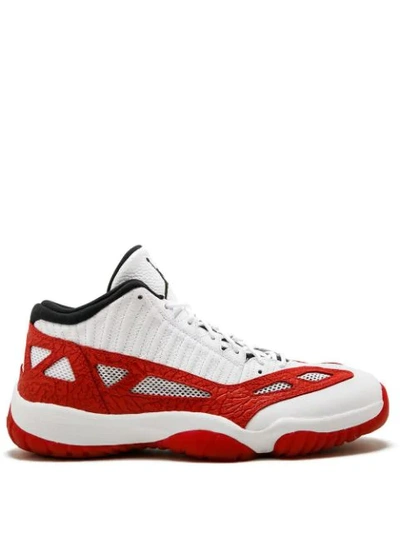 Jordan Air  11 Retro Sneakers In White ,red