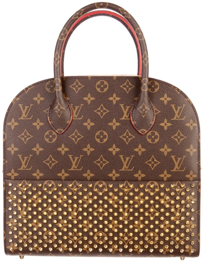 Pre-owned Louis Vuitton X Christian Louboutin Iconoclast Tote (without Luggage Tag) Monogram Brown/red