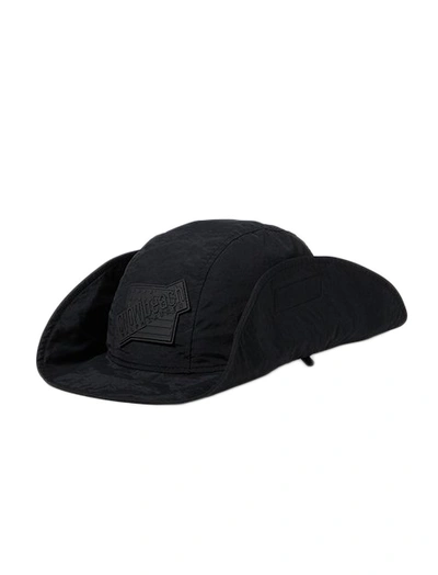 Pre-owned Polo Ralph Lauren  Snow Beach Reversible Hat Black