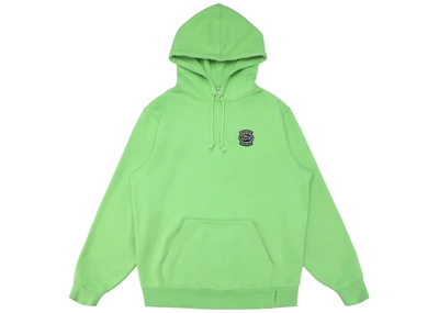 Pre-owned Supreme  Lacoste Hooded Sweatshirt Green