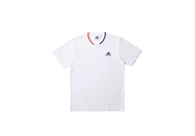 Pre-owned Palace  Adidas On Court Jacquard Tee White