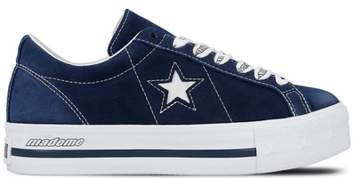Pre-owned Converse  One Star Platform Ox Mademe Medieval Blue (w) In Medieval Blue/white