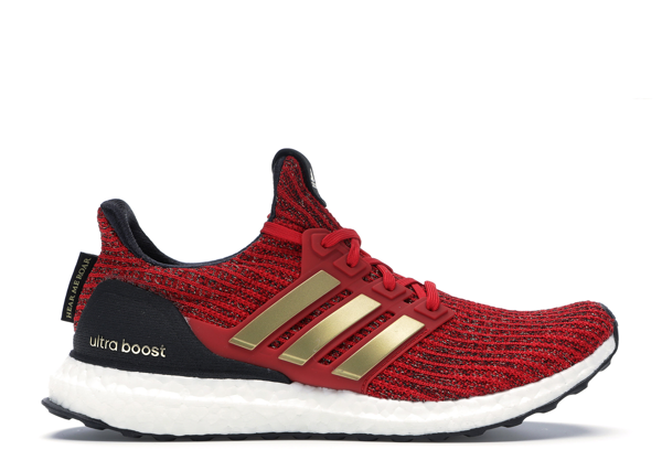 ultra boost red and gold