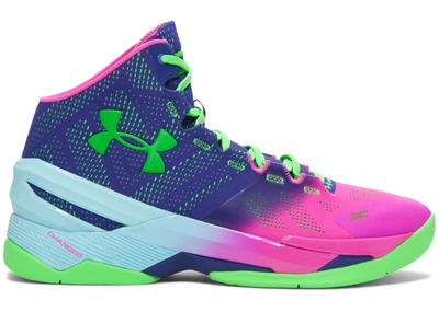Pre-owned Under Armour Ua Curry 2 Northern Lights In Rebel Pink/purple  Panic-poison Green | ModeSens