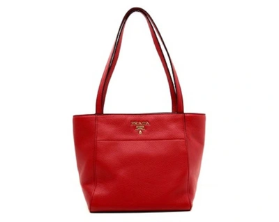 Prada Vitello Phenix Red Leather Shopping Tote – Queen Bee of Beverly Hills