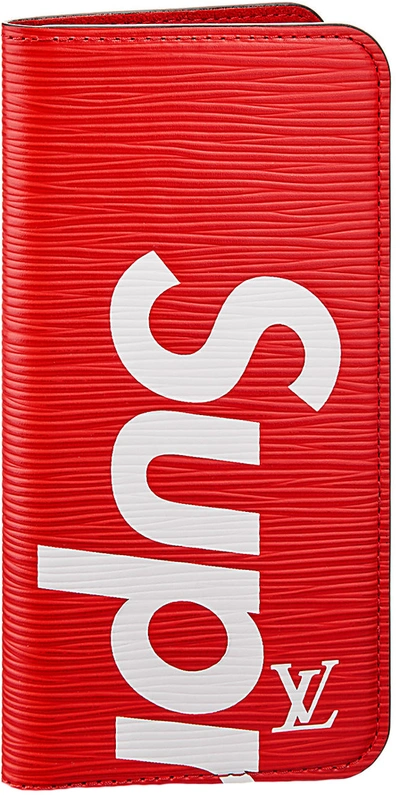 Pre-owned Supreme Louis Vuitton X  Iphone 7 Plus Folio Epi Red