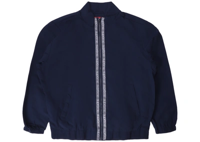 Pre-owned Supreme  Classic Logo Taping Track Jacket Navy