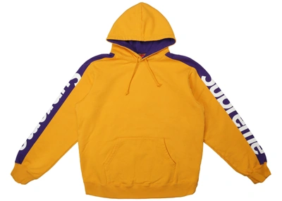 Pre-owned Supreme  Sideline Hooded Sweatshirt Gold