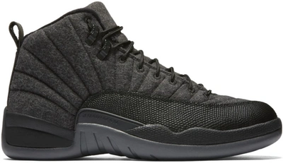 Pre-owned Jordan  12 Retro Wool In Dark Grey/metallic Silver-black