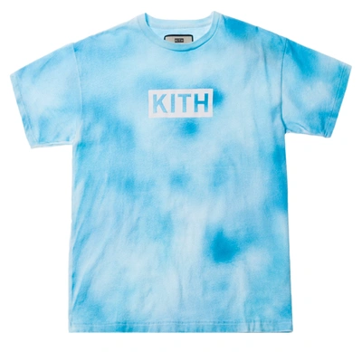 Pre-owned Kith  Tie Dye Box Logo Tee Blue