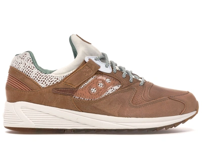 Pre-owned Saucony  Grid 8500 Ramen In Miso Brown/miso Green