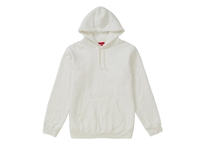 Pre-owned Supreme  Quilted Hooded Sweatshirt White