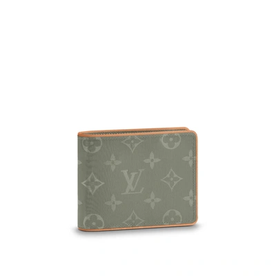 Authentic New Rare Louis Vuitton Gun Metal Grey Monogram Multiple Wallet  Bifold