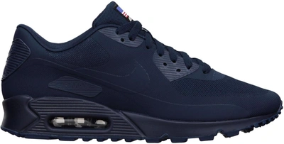 Pre-owned Nike  Air Max 90 Hyperfuse Independence Day Blue In Midnight Navy/midnight Navy