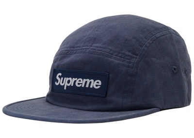 Pre-owned Supreme Military Camp Cap (fw18) Navy