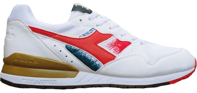 Pre-owned Diadora  Intrepid Concepts From Seoul To Rio In White/gold