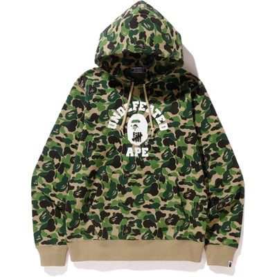 Pre-owned Bape  X Undefeated Abc College Pullover Hoodie Green