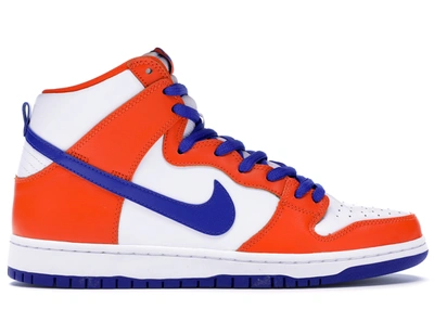 Pre-owned Nike  Sb Dunk High Danny Supa In Safety Orange/hyper Blue-white