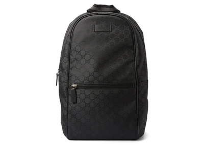 Pre-owned Gucci  Slim Backpack Gg Black