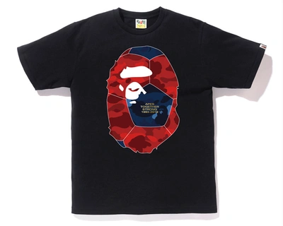 Pre-owned Bape  Performance Color Camo Ape Head Tee Black