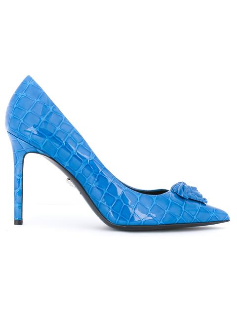 white versace palazzo pumps