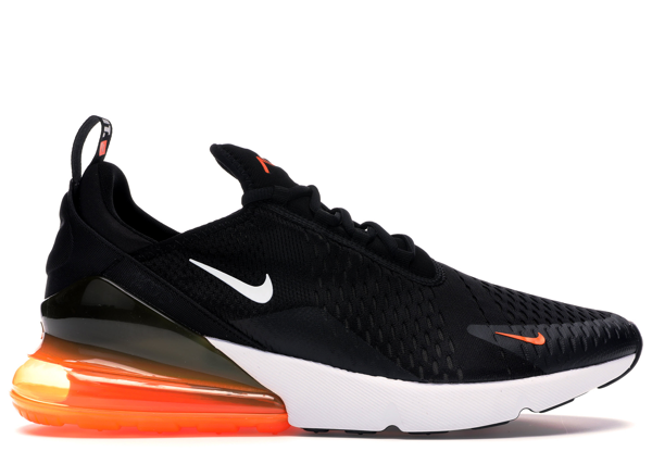 nike 270 white black total orange