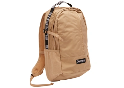 Pre-owned Supreme (ss18) Backpack Tan