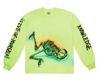 Pre-owned Yeezy Wes Lang Skeleton L/s Tee Frozen Yellow