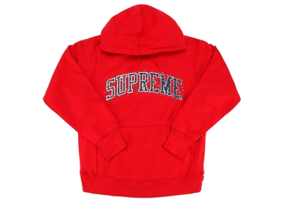 Pre-owned Supreme  Water Arc Hooded Sweatshirt Red