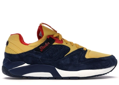 Pre-owned Saucony Grid 9000 Just Blaze X Packer Snow Beach In Navy/yellow