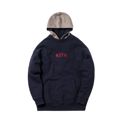 Pre-owned Kith  X Bergdorf Goodman Classic Logo Williams 2 Hoodie Navy