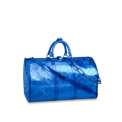 Pre-owned Louis Vuitton  Keepall Bandouliere Monogram 50 Blue