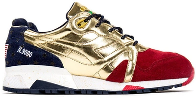 Pre-owned Diadora  N9000 Social Status Rio Olympic Medals Gold In Gold/red
