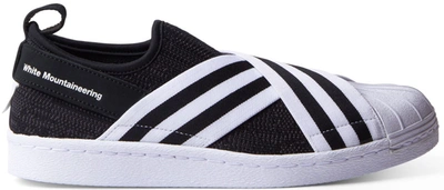 Pre-owned Adidas Originals  Superstar Slip-on White Mountaineering Black In Core Black/white/white
