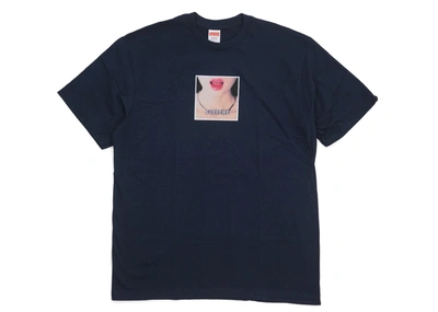 Pre-owned Supreme  Necklace Tee Navy