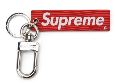 Pre-owned Supreme Louis Vuitton X  Epi Keychain Red