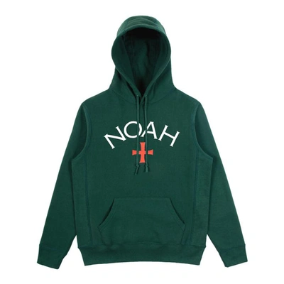 Pre-owned Noah  Core Logo Hoodie Forest Green