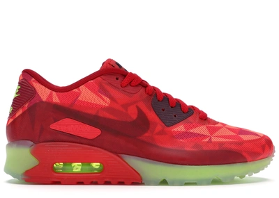Pre-owned Nike  Air Max 90 Ice Gym Red In Gym Red/university Red-light Crimson